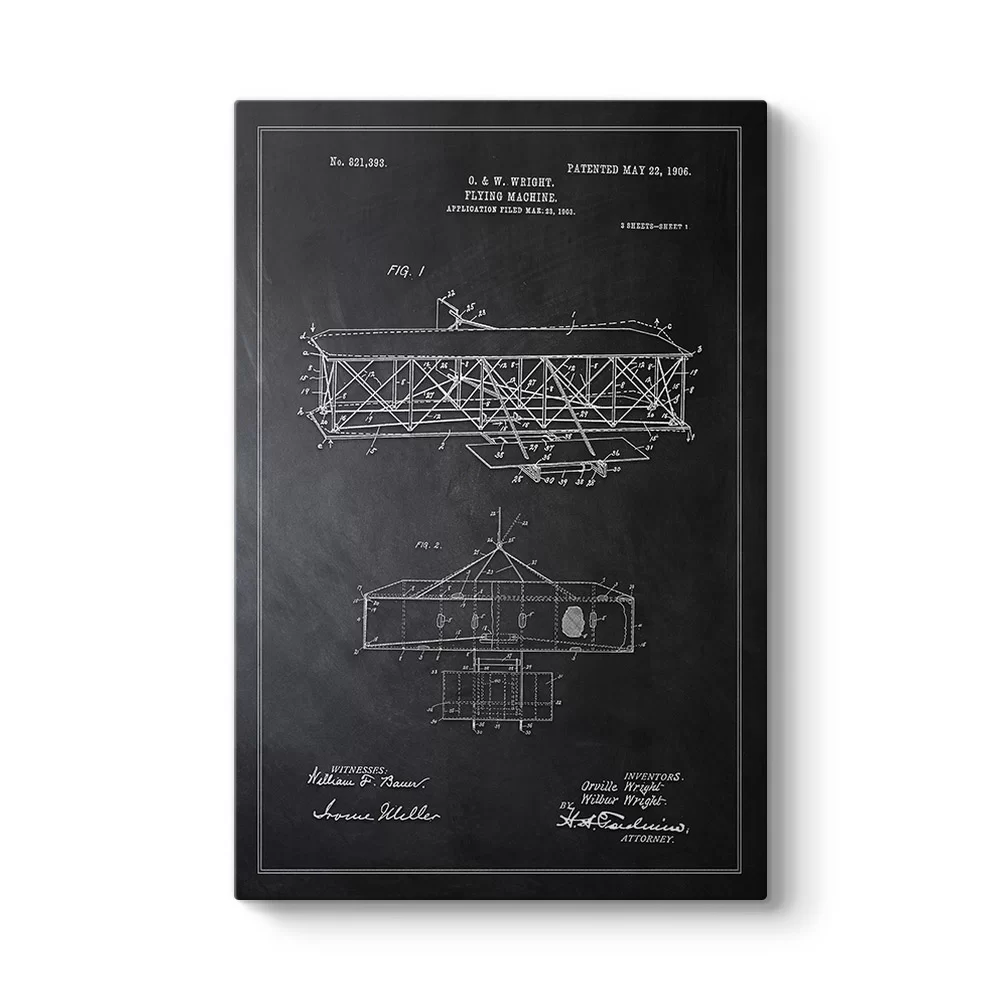 Wright Kardeşler Uçak Patenti Tablosu - Model 2